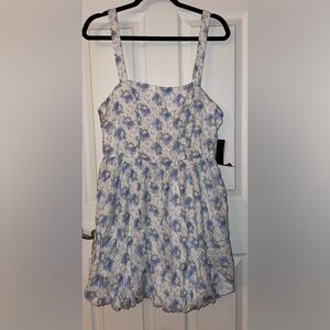 Trixxi Blue & White Floral Sleeveless Sundress